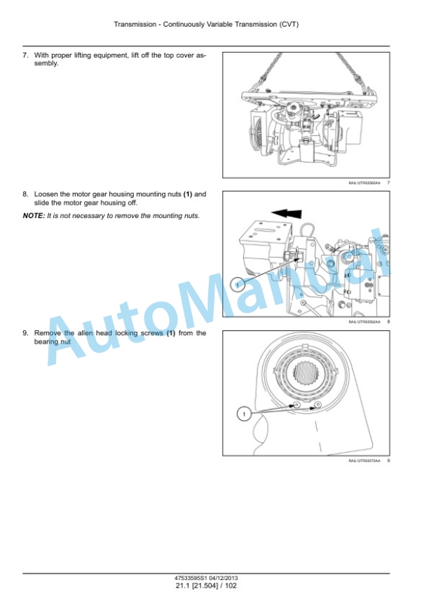 New Holland T8.275, T8.300, T8.330, T8.360, T8.390, T8.420 CVT Tractor Service Manual 47533595S1-2