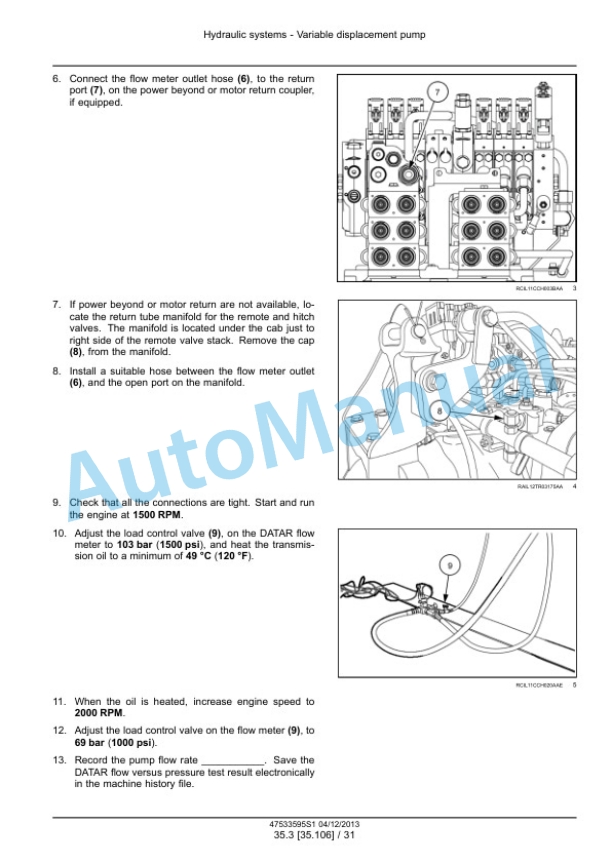 New Holland T8.275, T8.300, T8.330, T8.360, T8.390, T8.420 CVT Tractor Service Manual 47533595S1-5