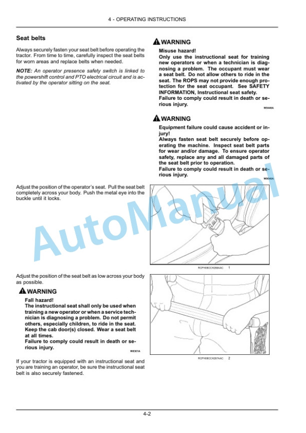 Alternative view of New Holland T8.275, T8.300, T8.330, T8.360, T8.390, T8.420 Tractor Operation and Maintenance Manual 47596185