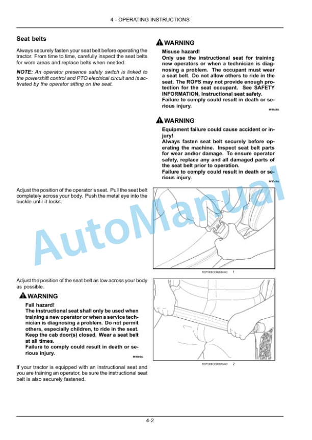 Alternative view of New Holland T8.275, T8.300, T8.330, T8.360, T8.390 Tractor Operation and Maintenance Manual 47378604