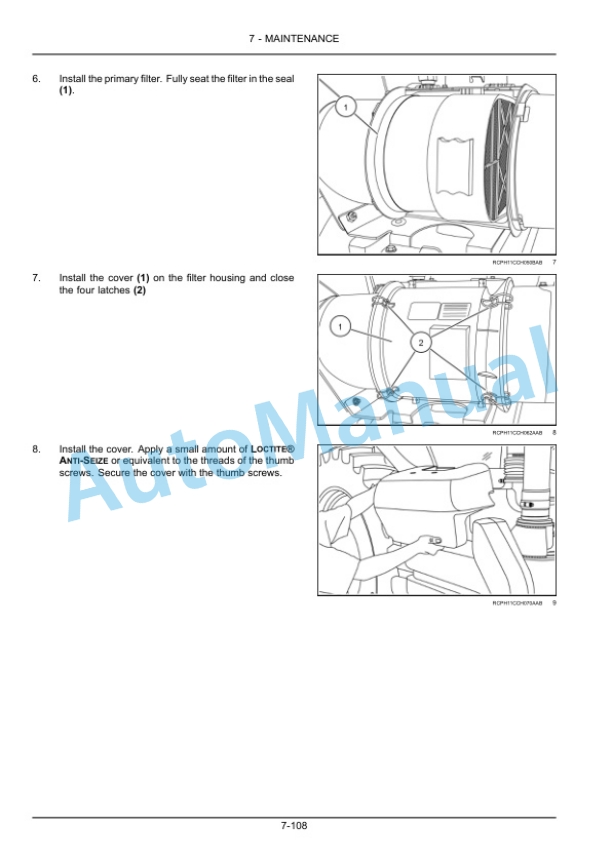 New Holland T8.275, T8.300, T8.330, T8.360, T8.390 Tractor Operation and Maintenance Manual 47378620-5