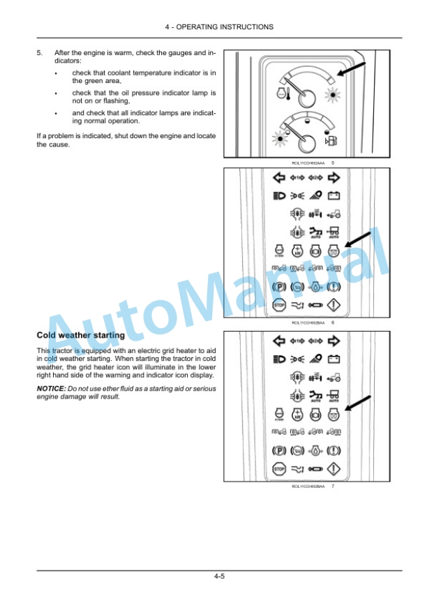 New Holland T8.275, T8.300, T8.330, T8.360, T8.390 Tractor Operation and Maintenance Manual 47378634-2