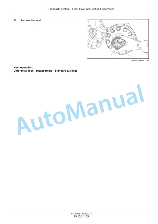 Alternative view of New Holland T8.275, T8.300, T8.330, T8.360, T8.390 Tractor Service Manual 47386189