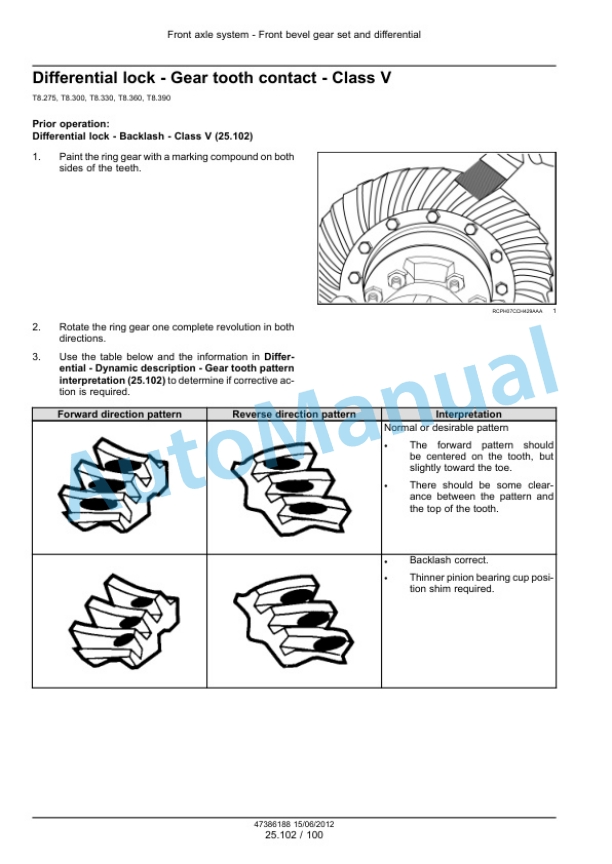 Alternative view of New Holland T8.275, T8.300, T8.330, T8.360, T8.390 Tractor Service Manual 47442325