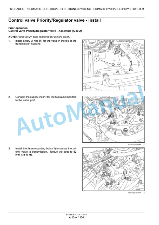 New Holland T8.275, T8.300, T8.330, T8.360, T8.390 Tractor Service Manual 84533076-4