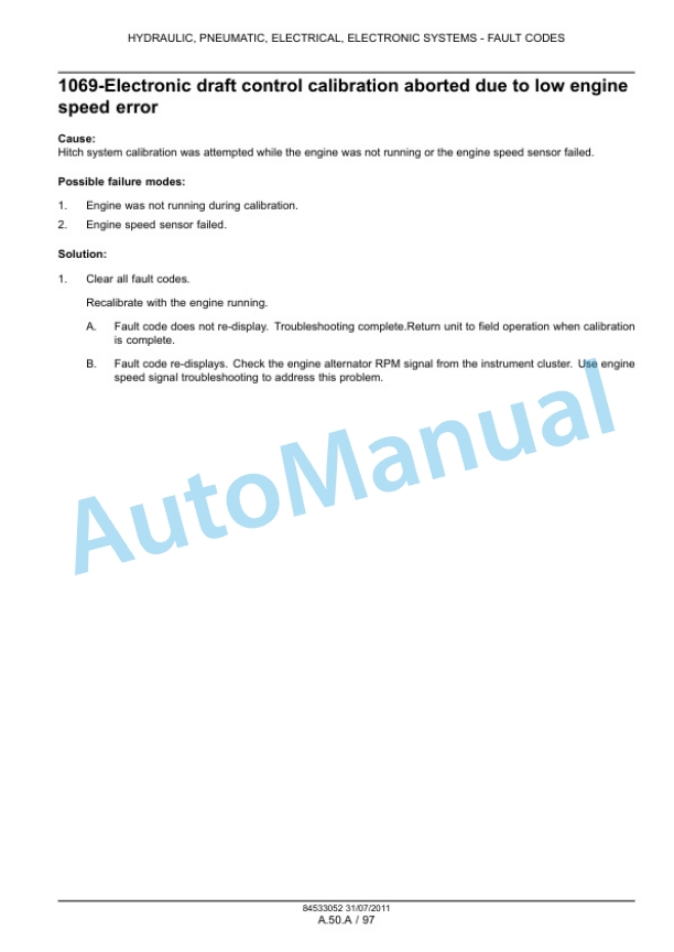 New Holland T8.275, T8.300, T8.330, T8.360, T8.390 Tractor Service Manual 84533080-2
