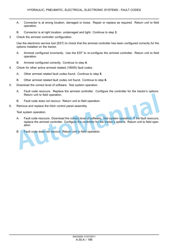 New Holland T8.275, T8.300, T8.330, T8.360, T8.390 Tractor Service Manual 84533080-3