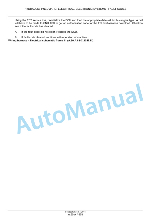 New Holland T8.275, T8.300, T8.330, T8.360, T8.390 Tractor Service Manual 84533081-2