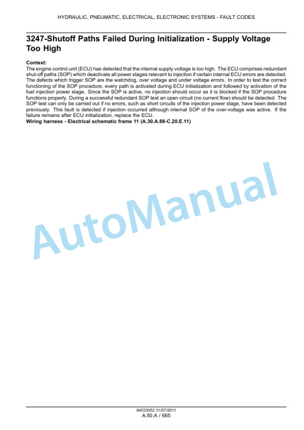 New Holland T8.275, T8.300, T8.330, T8.360, T8.390 Tractor Service Manual 84533081-3