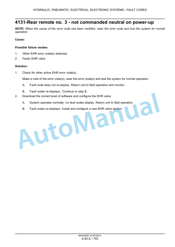 New Holland T8.275, T8.300, T8.330, T8.360, T8.390 Tractor Service Manual 84533081-4