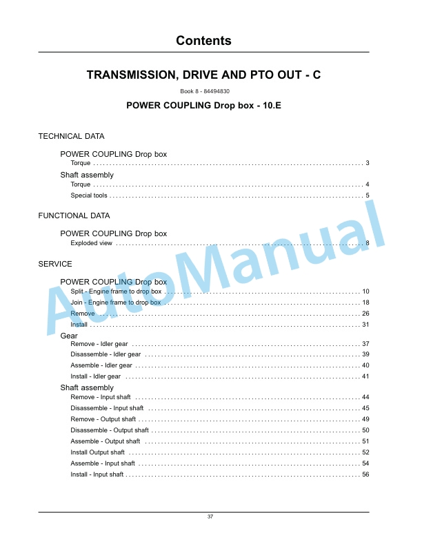 New Holland T8.275, T8.300, T8.330, T8.360, T8.390 Tractor Service Manual 84533082-4