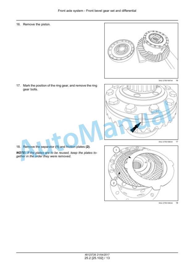 Alternative view of New Holland T8.320, T8.350, T8.380, T8.410 SmartTrax Power Transmission PST Tractor Service Manual 48123726