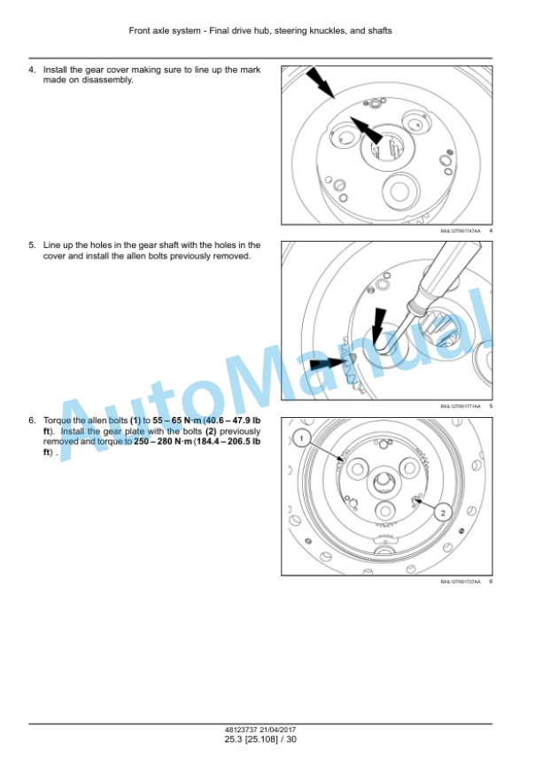Alternative view of New Holland T8.320, T8.350, T8.380, T8.410 SmartTrax Power Transmission PST Tractor Service Manual 48123737
