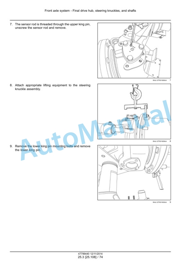 Alternative view of New Holland T8.320, T8.350, T8.380, T8.410, T8.380 SmartTrax, T8.410 SmartTrax Powershift Transmission PST Tractor Service Manual 47799440