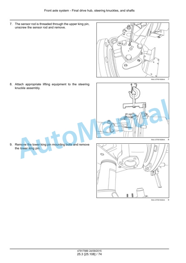 Alternative view of New Holland T8.320, T8.350, T8.380, T8.410, T8.380 SmartTrax, T8.410 SmartTrax Powershift Transmission PST Tractor Service Manual 47917989
