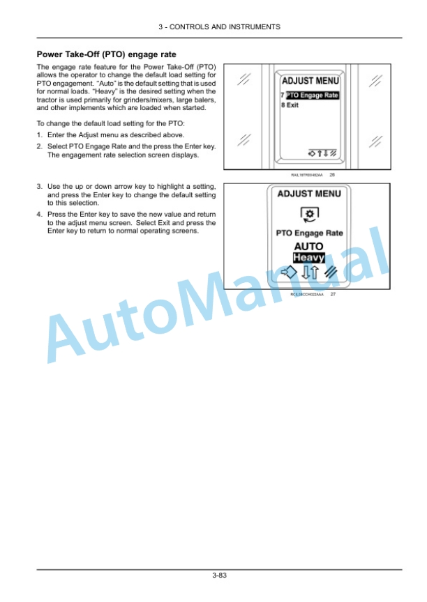 Alternative view of New Holland T8.320, T8.350, T8.380, T8.410, T8.435 SmartTrax Tractor Operation and Maintenance Manual 48047370