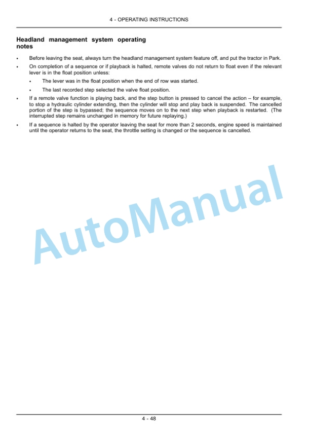 New Holland T9.390, T9.450, T9.505, T9.560, T9.615, T9.670 Tier 4 Tractor Operation and Maintenance Manual 84548094-3
