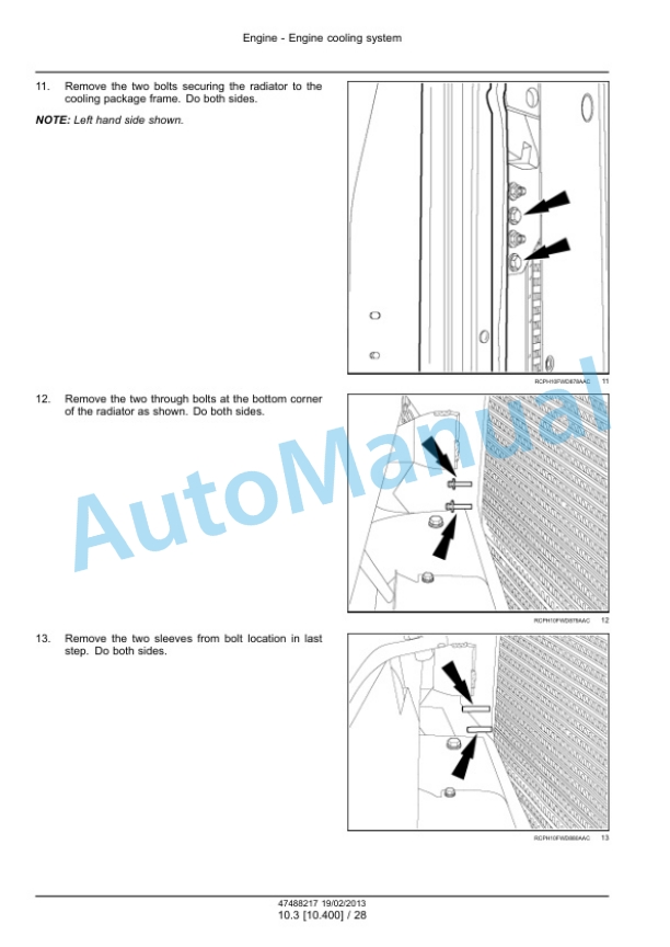 New Holland T9.390, T9.450, T9.505, T9.560, T9.615, T9.670 Tier 4 Tractor Service Manual 47512821-4