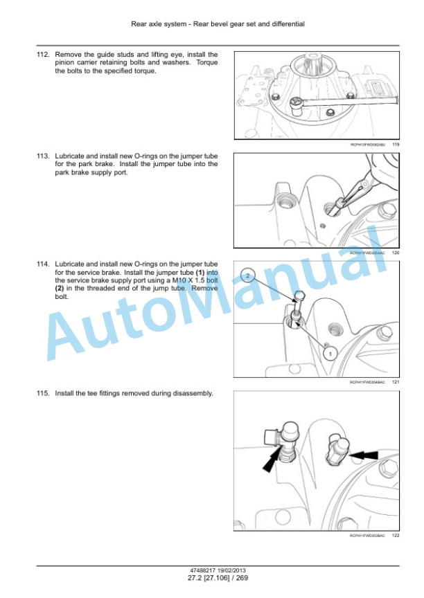New Holland T9.390, T9.450, T9.505, T9.560, T9.615, T9.670 Tier 4 Tractor Service Manual 47512824-5