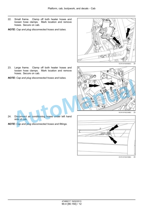 New Holland T9.390, T9.450, T9.505, T9.560, T9.615, T9.670 Tier 4 Tractor Service Manual 47512832-4