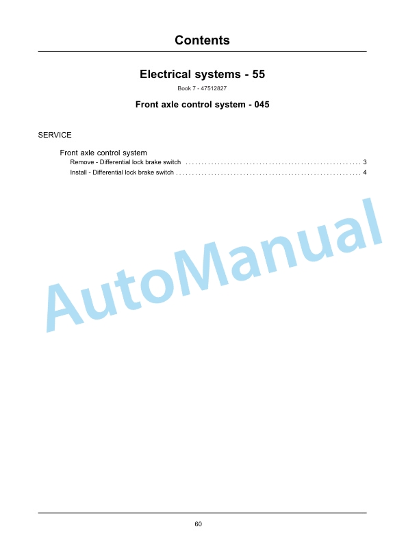 New Holland T9.390, T9.450, T9.505, T9.560, T9.615, T9.670 Tier 4 Tractor Service Manual 47512833-4