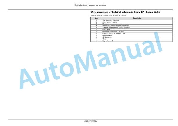 New Holland T9.390, T9.450, T9.505, T9.560, T9.615, T9.670 Tier 4 Tractor Service Manual 47632304-2