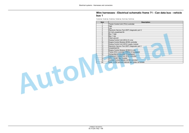 New Holland T9.390, T9.450, T9.505, T9.560, T9.615, T9.670 Tier 4 Tractor Service Manual 47632304-5