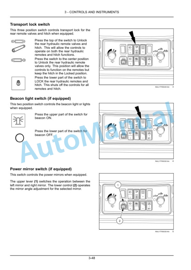 Alternative view of New Holland T9.435, T9.480, T9.530, T9.565, T9.600, T9.645, T9.700 SmartTrax Tier 4B Final Tractor Operation and Maintenance Manual 51461866