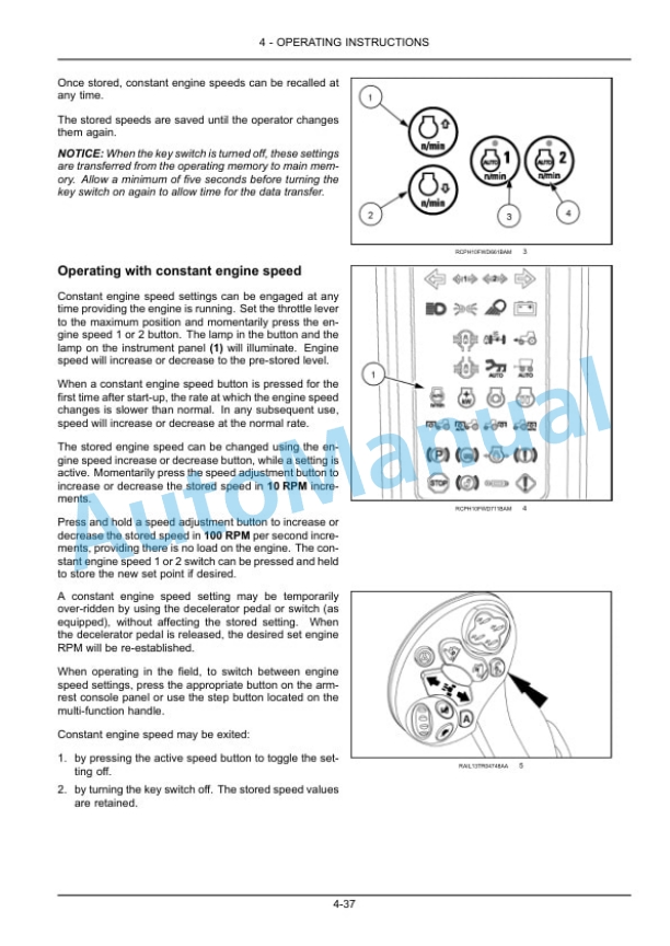 New Holland T9.435, T9.480, T9.530, T9.565, T9.600, T9.645, T9.700 Tier 4B Final Tractor Operation and Maintenance Manual 47754862-3