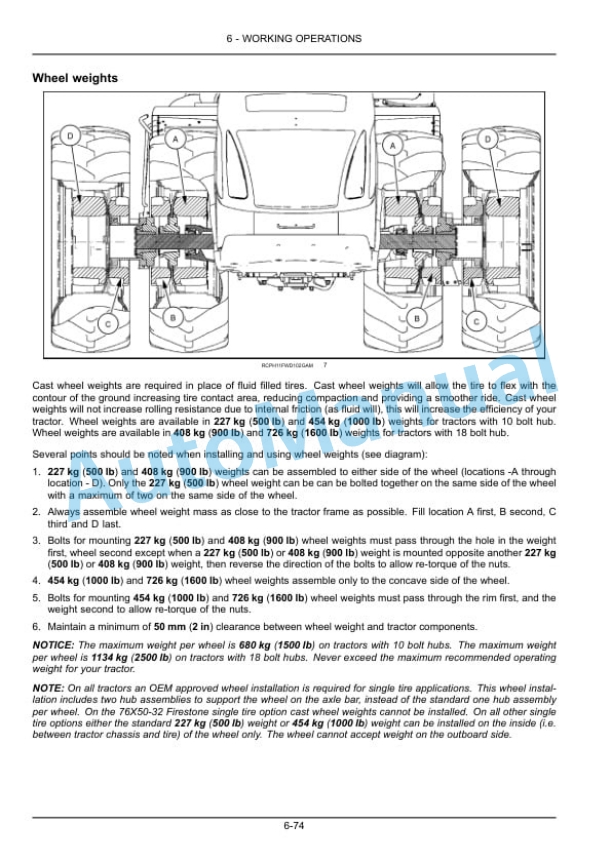 New Holland T9.435, T9.480, T9.530, T9.565, T9.600, T9.645, T9.700 Tier 4B Final Tractor Operation and Maintenance Manual 47762598-4
