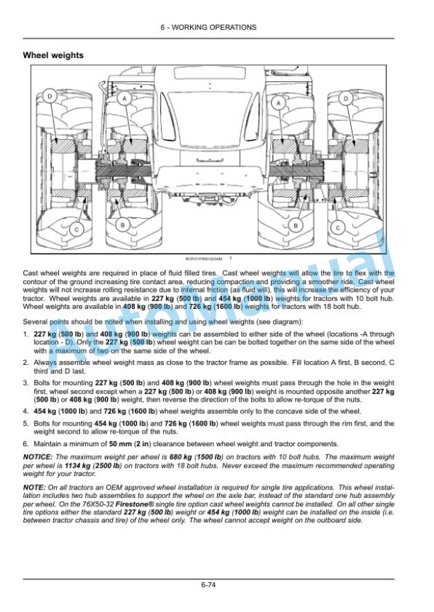 New Holland T9.435, T9.480, T9.530, T9.565, T9.600, T9.645, T9.700 Tier 4B Final Tractor Operation and Maintenance Manual 47982402-4
