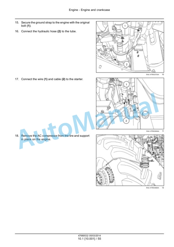 Alternative view of New Holland T9.435, T9.480, T9.530, T9.565, T9.600, T9.645, T9.700 Tier 4B Final Tractor Service Manual 47687979