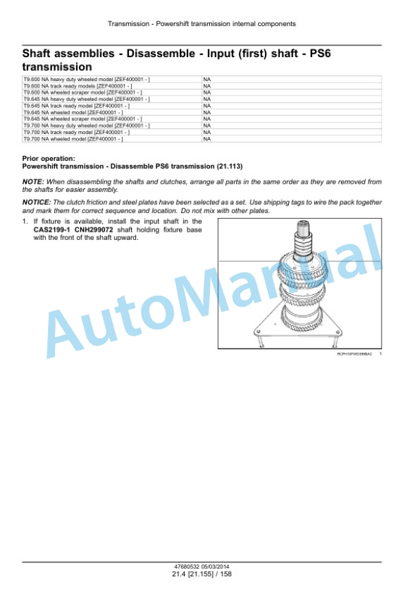 New Holland T9.435, T9.480, T9.530, T9.565, T9.600, T9.645, T9.700 Tier 4B Final Tractor Service Manual 47687980-4
