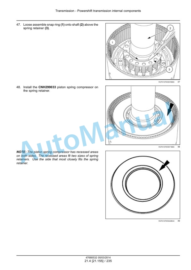 New Holland T9.435, T9.480, T9.530, T9.565, T9.600, T9.645, T9.700 Tier 4B Final Tractor Service Manual 47687980-5