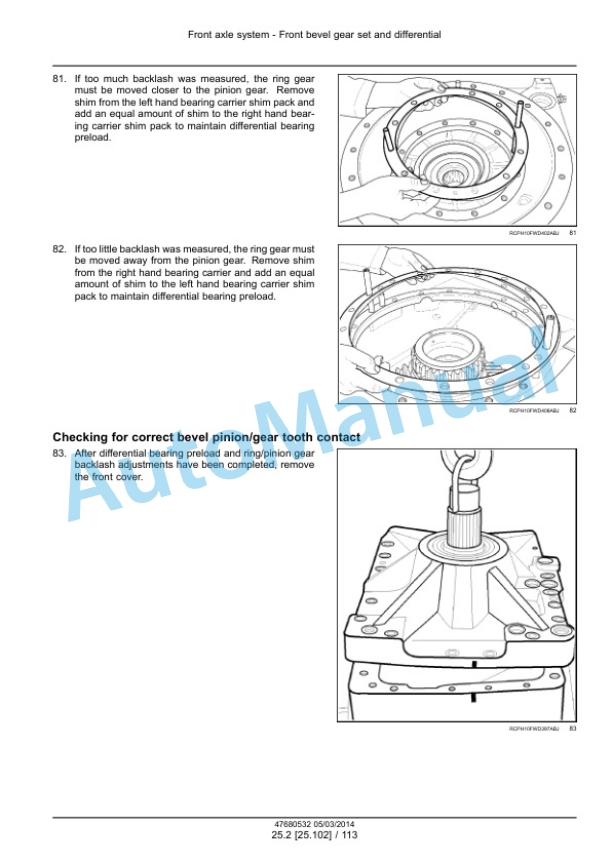 New Holland T9.435, T9.480, T9.530, T9.565, T9.600, T9.645, T9.700 Tier 4B Final Tractor Service Manual 47687981-3