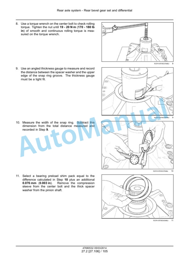 New Holland T9.435, T9.480, T9.530, T9.565, T9.600, T9.645, T9.700 Tier 4B Final Tractor Service Manual 47687982-3