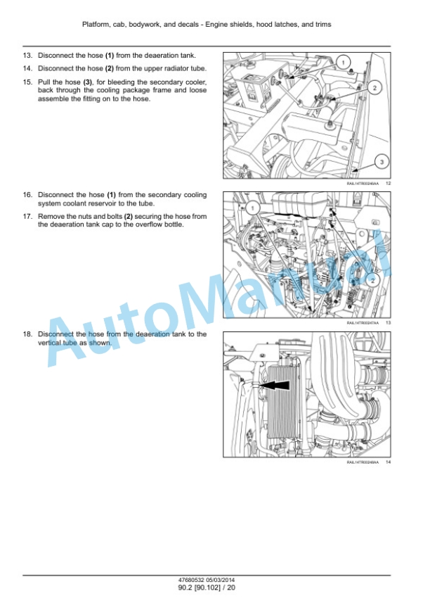 New Holland T9.435, T9.480, T9.530, T9.565, T9.600, T9.645, T9.700 Tier 4B Final Tractor Service Manual 47687990-2