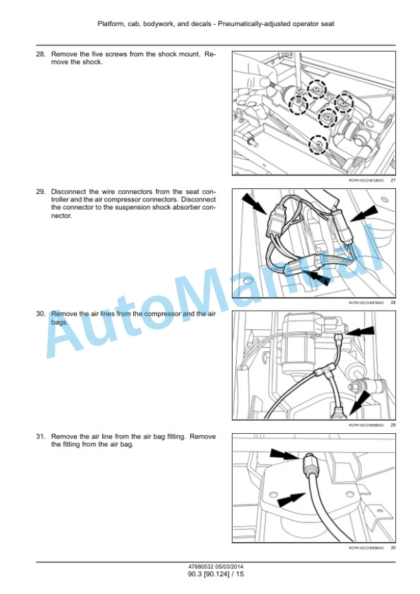 New Holland T9.435, T9.480, T9.530, T9.565, T9.600, T9.645, T9.700 Tier 4B Final Tractor Service Manual 47687990-3