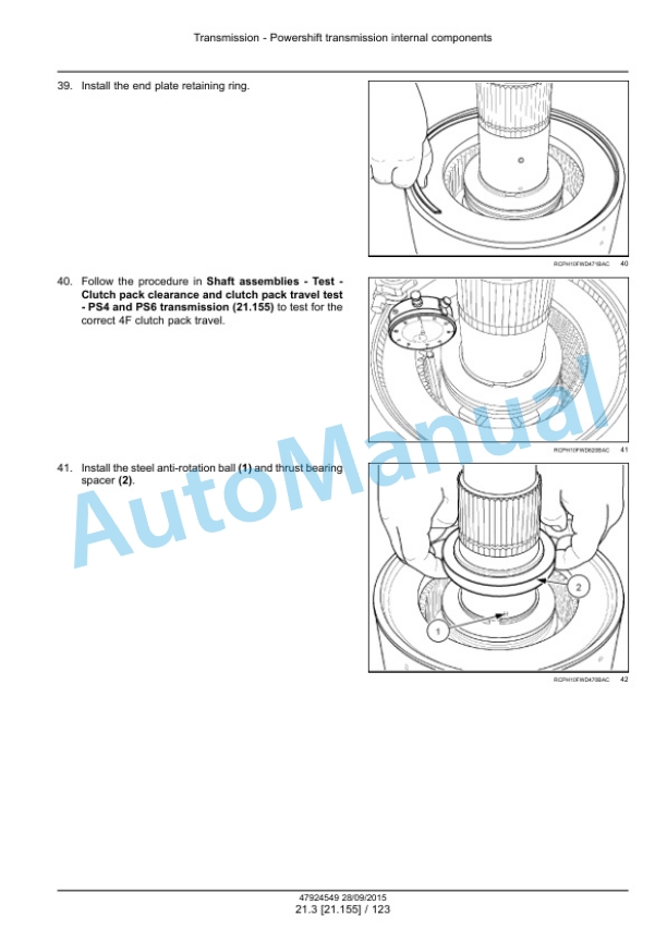 New Holland T9.435, T9.480, T9.530, T9.565, T9.600, T9.645, T9.700 Tier 4B Final Tractor Service Manual 47936390-3