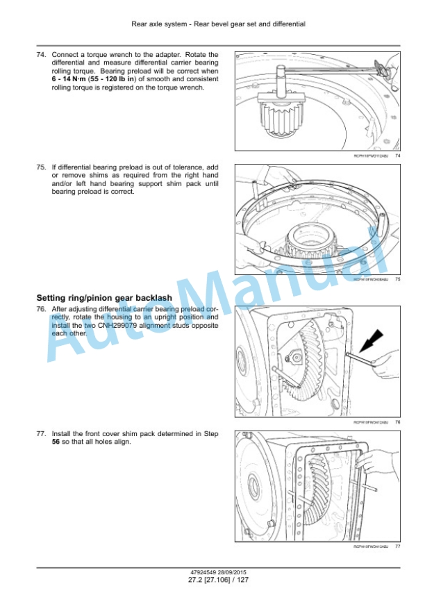 New Holland T9.435, T9.480, T9.530, T9.565, T9.600, T9.645, T9.700 Tier 4B Final Tractor Service Manual 47936392-4