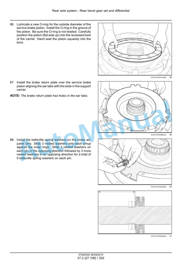 New Holland T9.435, T9.480, T9.530, T9.565, T9.600, T9.645, T9.700 Tier 4B Final Tractor Service Manual 47936392-5