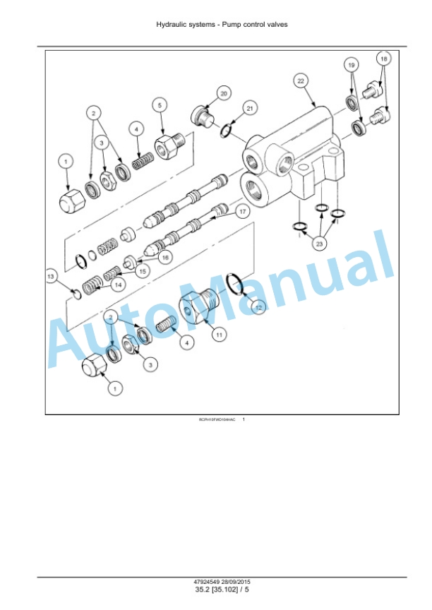 Alternative view of New Holland T9.435, T9.480, T9.530, T9.565, T9.600, T9.645, T9.700 Tier 4B Final Tractor Service Manual 47936394