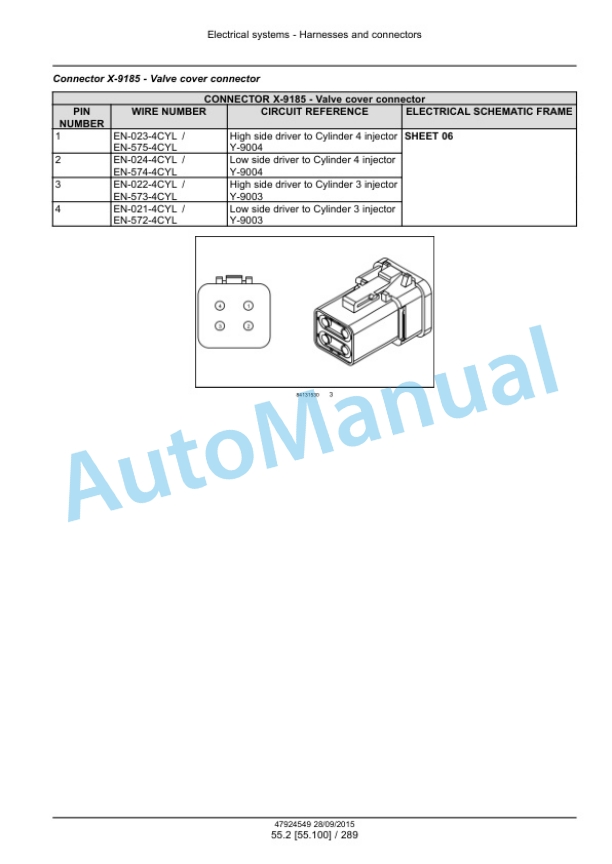 New Holland T9.435, T9.480, T9.530, T9.565, T9.600, T9.645, T9.700 Tier 4B Final Tractor Service Manual 47936397-2