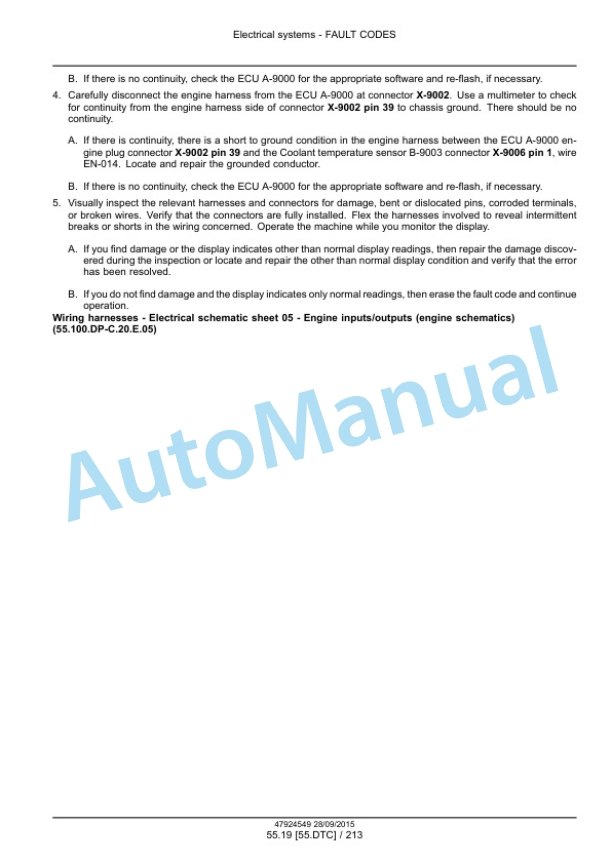 New Holland T9.435, T9.480, T9.530, T9.565, T9.600, T9.645, T9.700 Tier 4B Final Tractor Service Manual 47936399-4
