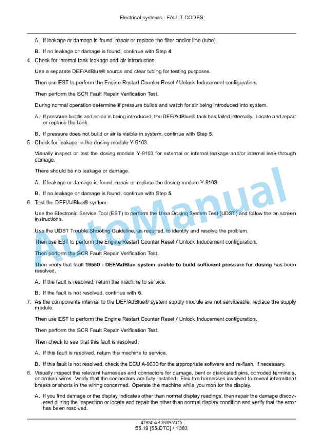New Holland T9.435, T9.480, T9.530, T9.565, T9.600, T9.645, T9.700 Tier 4B Final Tractor Service Manual 47936402-5