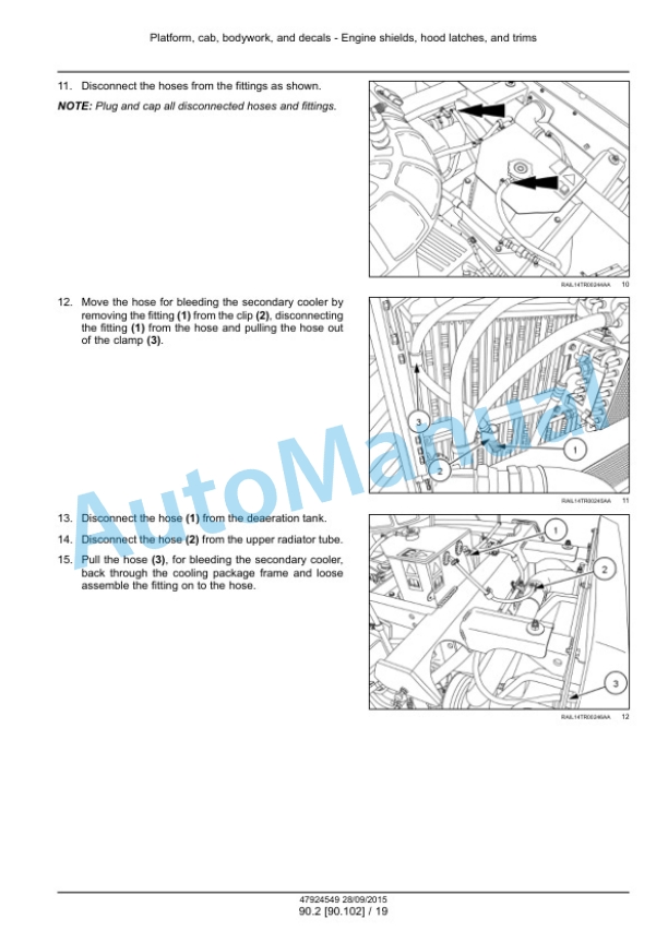 New Holland T9.435, T9.480, T9.530, T9.565, T9.600, T9.645, T9.700 Tier 4B Final Tractor Service Manual 47936403-2