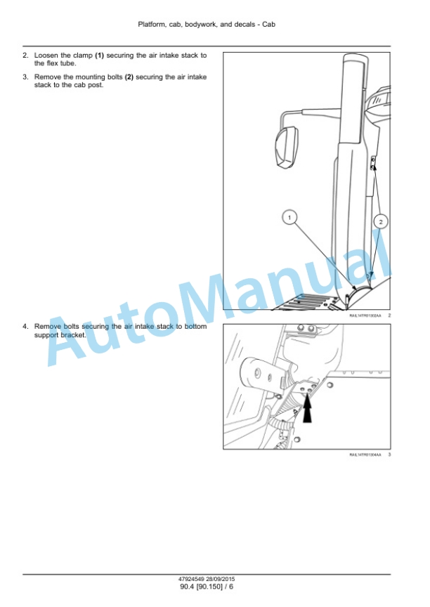 New Holland T9.435, T9.480, T9.530, T9.565, T9.600, T9.645, T9.700 Tier 4B Final Tractor Service Manual 47936403-4
