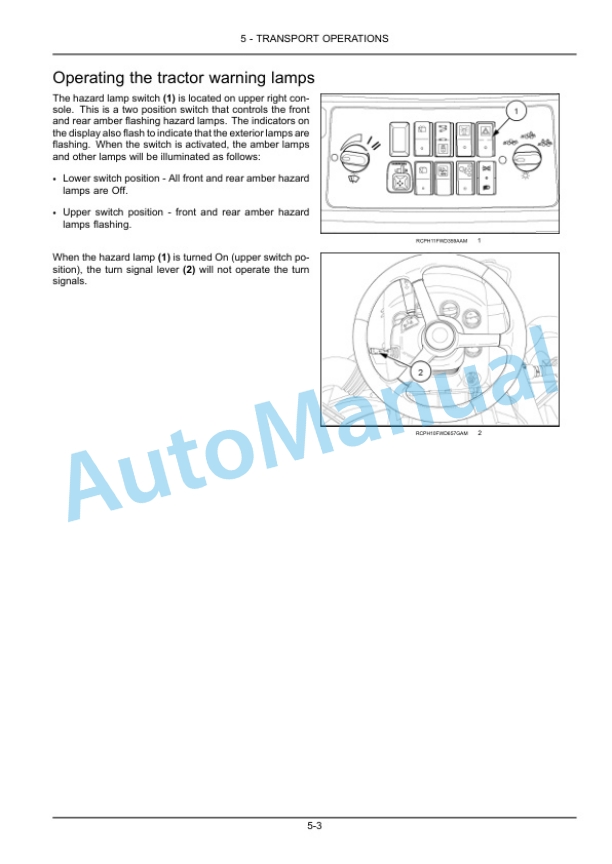 New Holland T9.450, T9.505, T9.560, T9.615, T9.670 Tier 2 Tractor Operation and Maintenance Manual 47671475-3