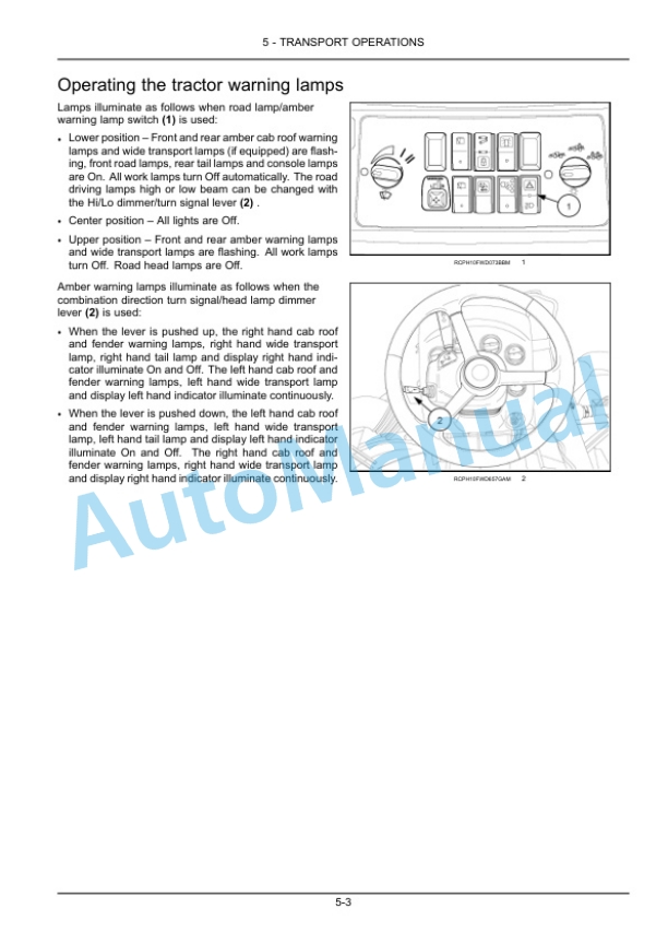 New Holland T9.450, T9.505, T9.560, T9.615, T9.670 Tier 2 Tractor Operation and Maintenance Manual 47671477-3