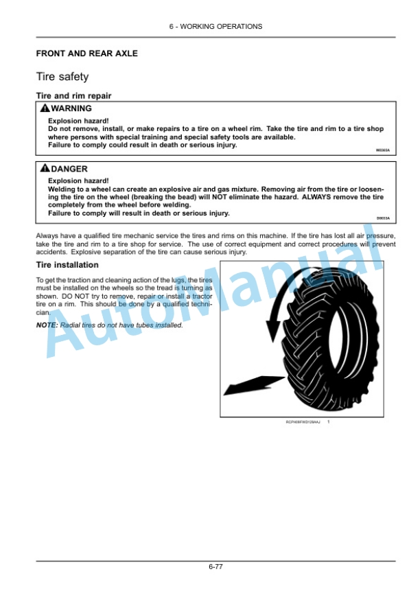 New Holland T9.450, T9.505, T9.560, T9.615, T9.670 Tier 2 Tractor Operation and Maintenance Manual 47710965-4